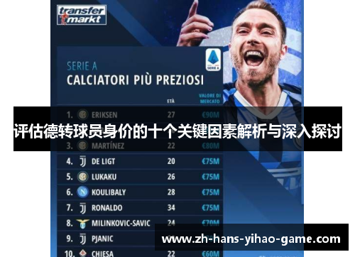 评估德转球员身价的十个关键因素解析与深入探讨
